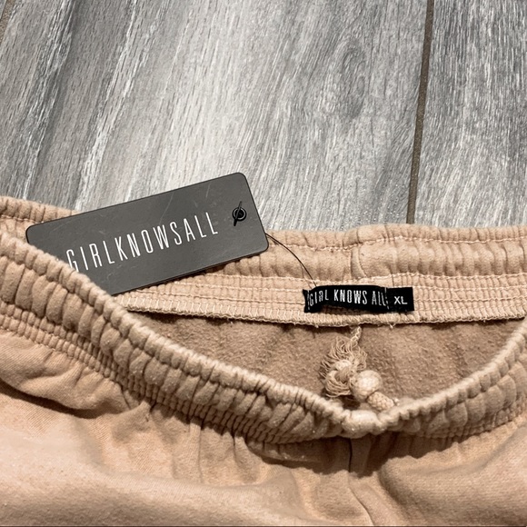 Girl Knows All Dark Sand Washed Joggers - XL - Picture 4 of 4